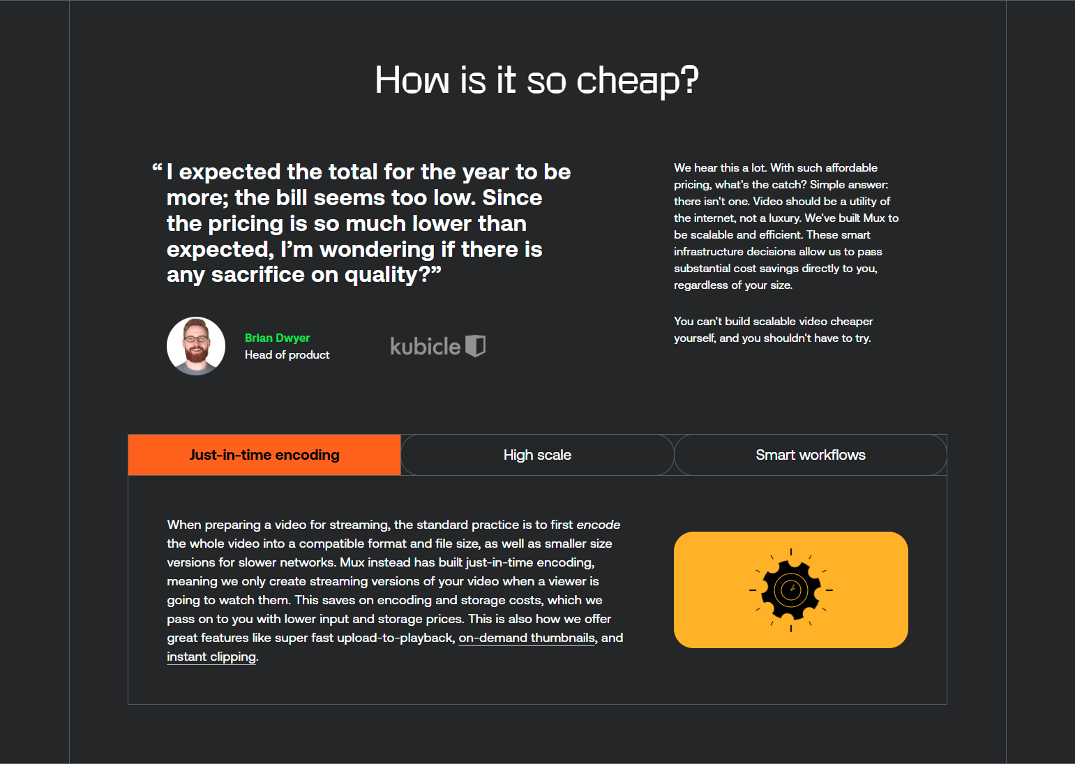 Testimonials Section @Mux