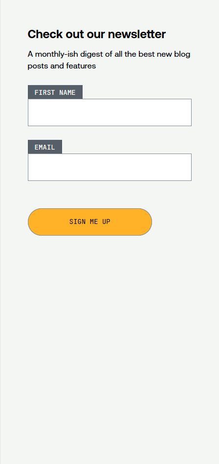 Newsletter Signup @Mux