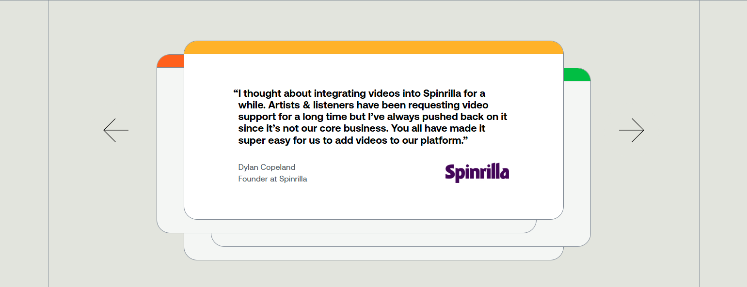 Testimonials Section @Mux