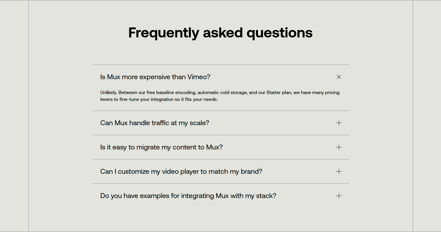 FAQ @Mux