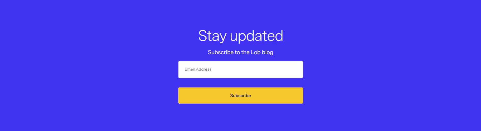 Newsletter Signup @Lob