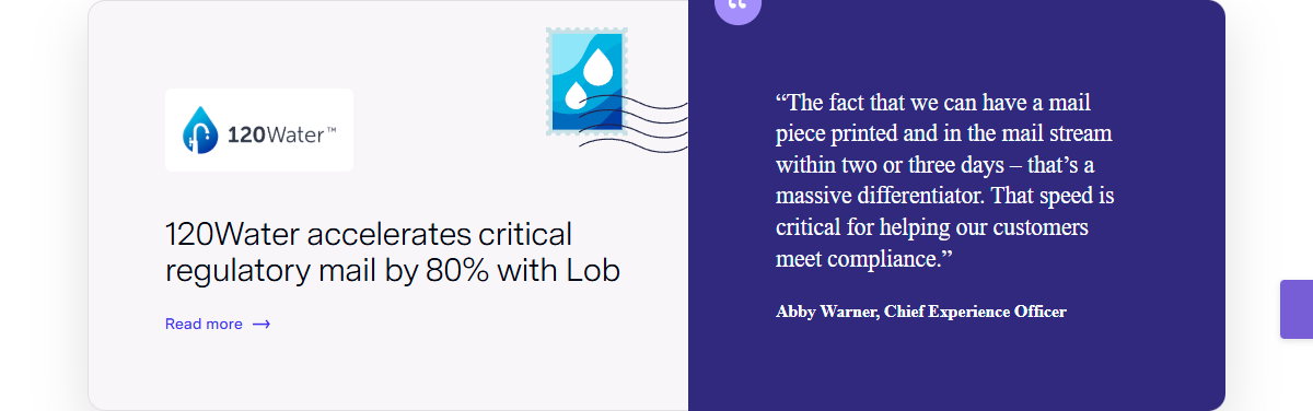 Testimonials Section @Lob