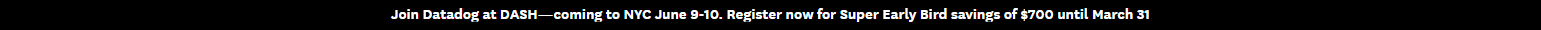Annoucement Banner @Datadog