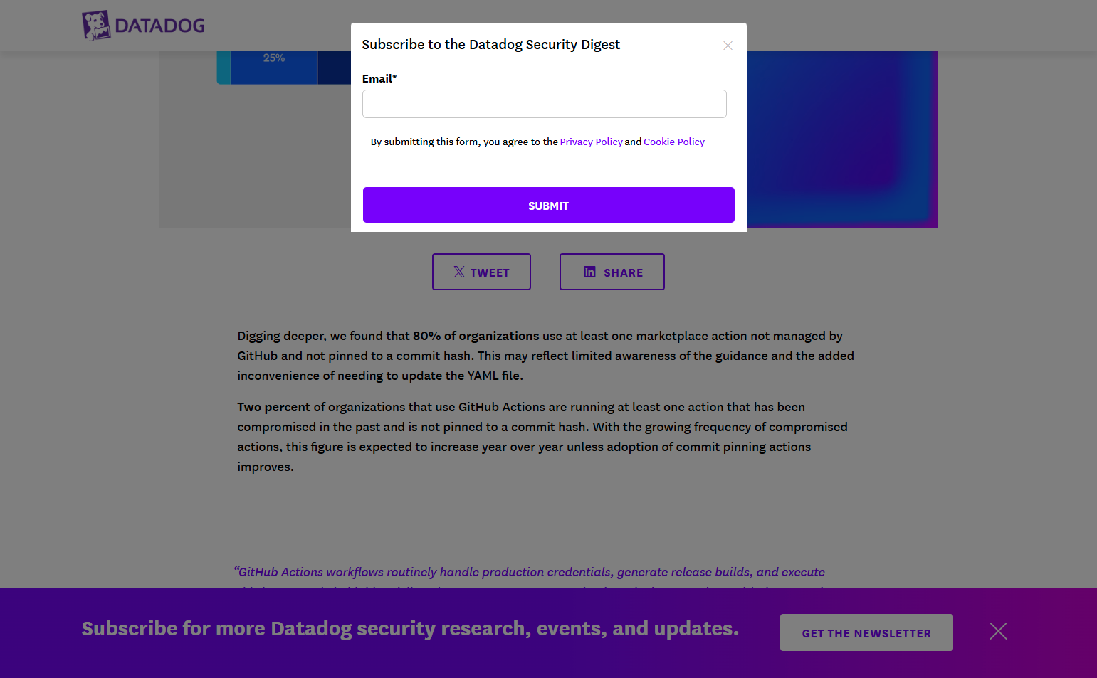 Newsletter Signup @Datadog