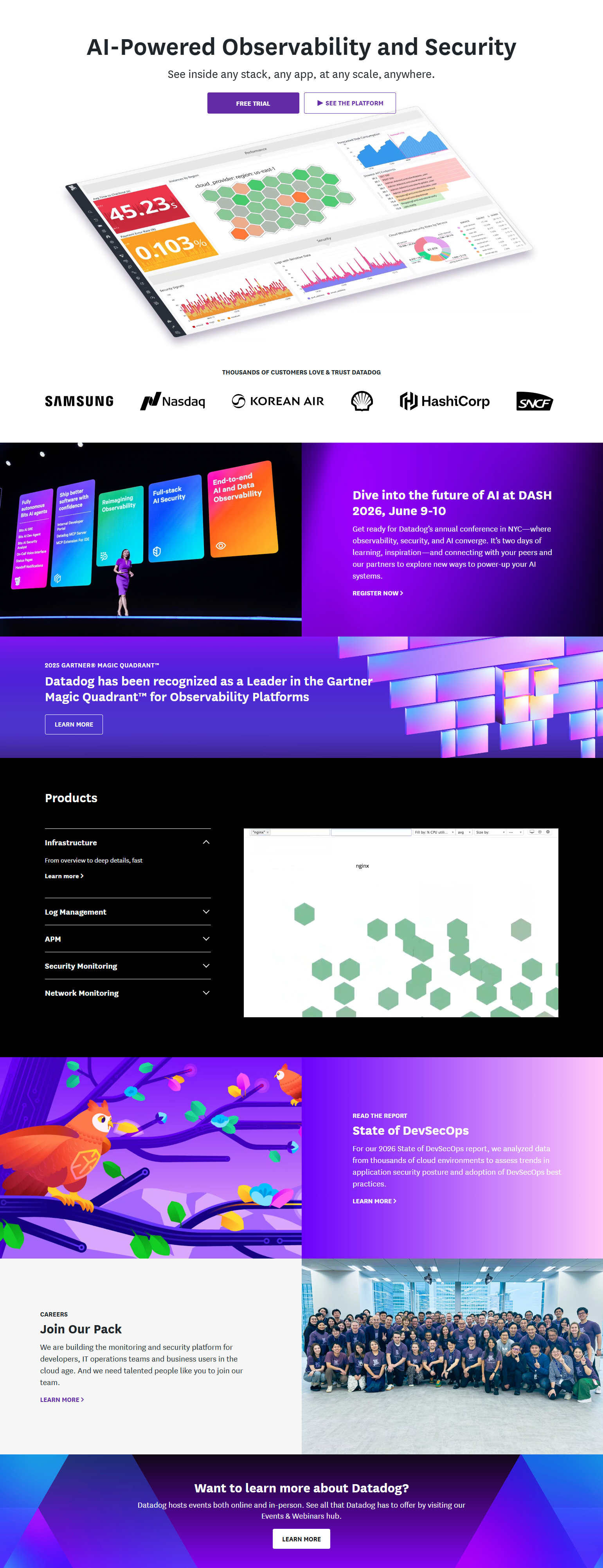 Landing Page @Datadog