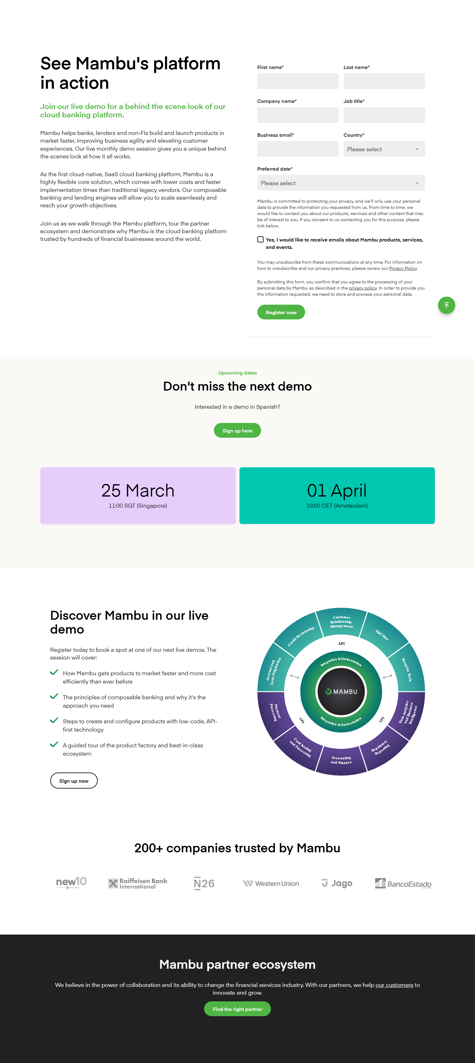 Contact Sales @Mambu