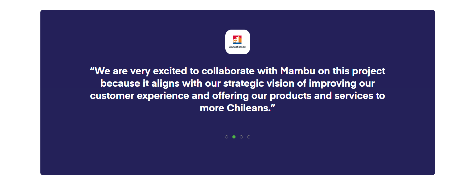 Testimonials Section @Mambu