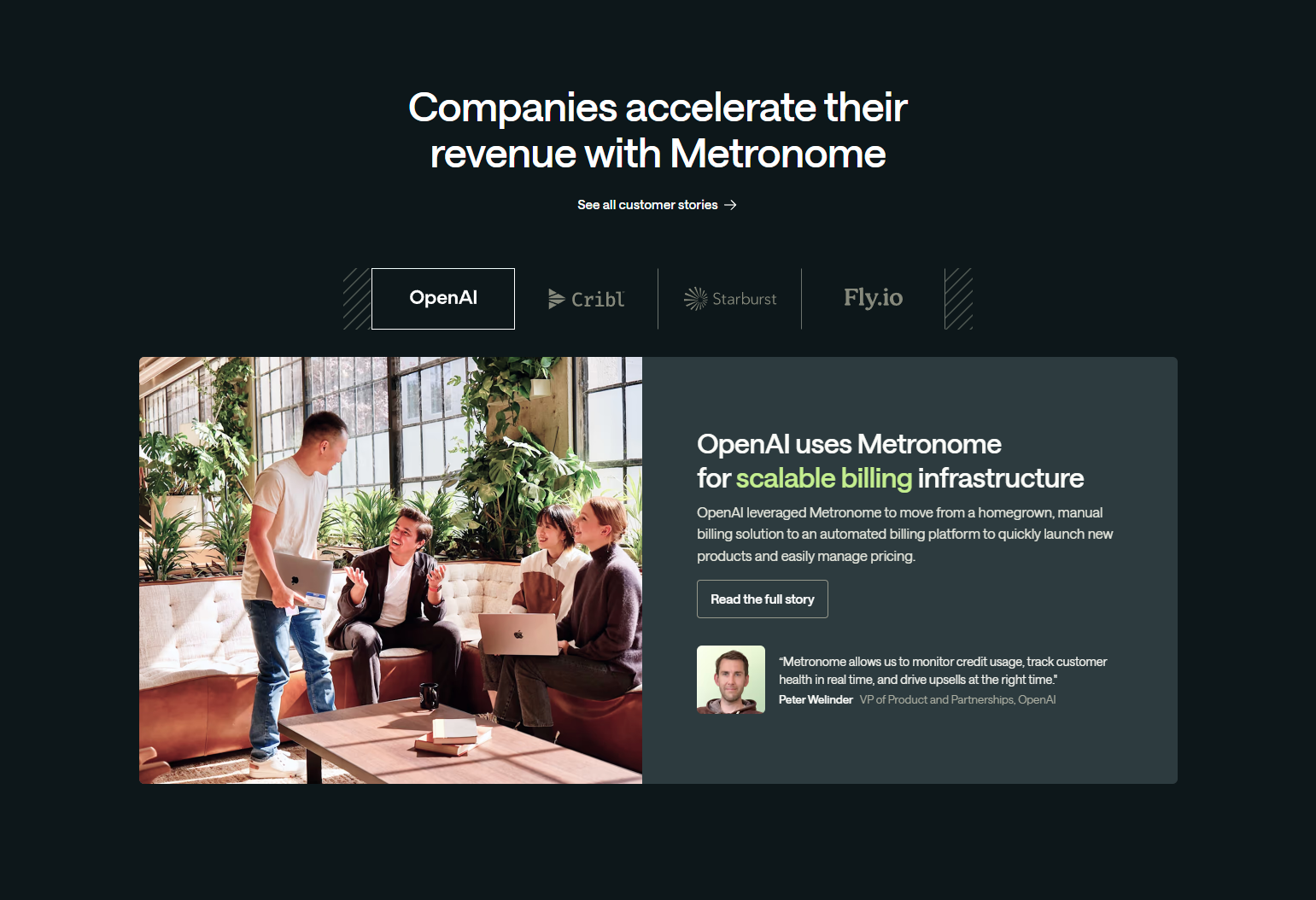 Testimonials Section @Metronome