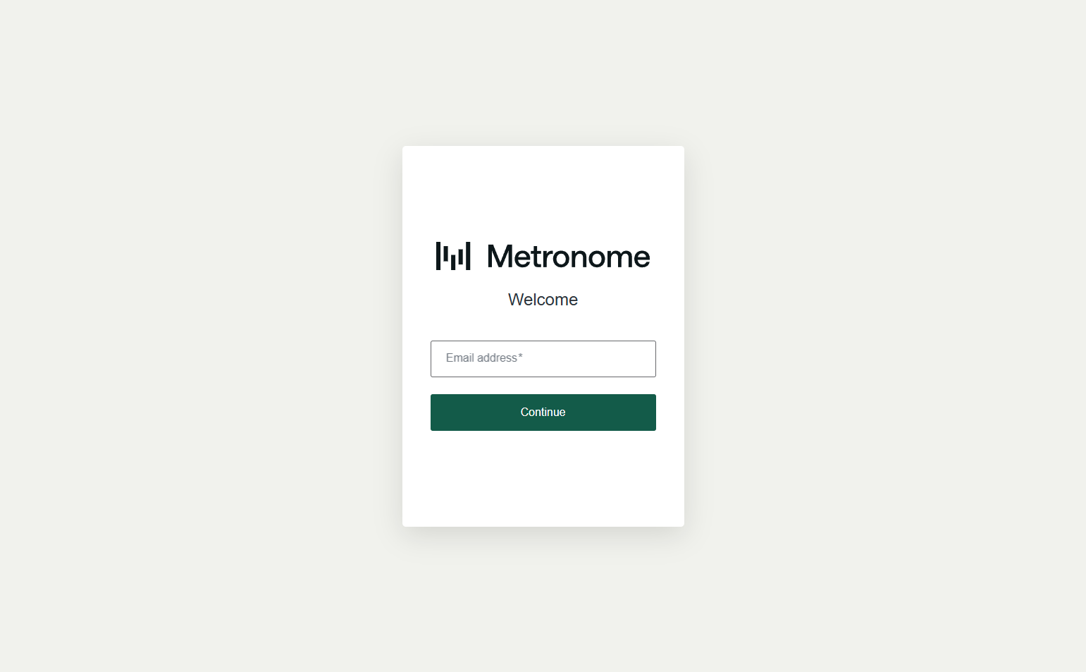 Login @Metronome