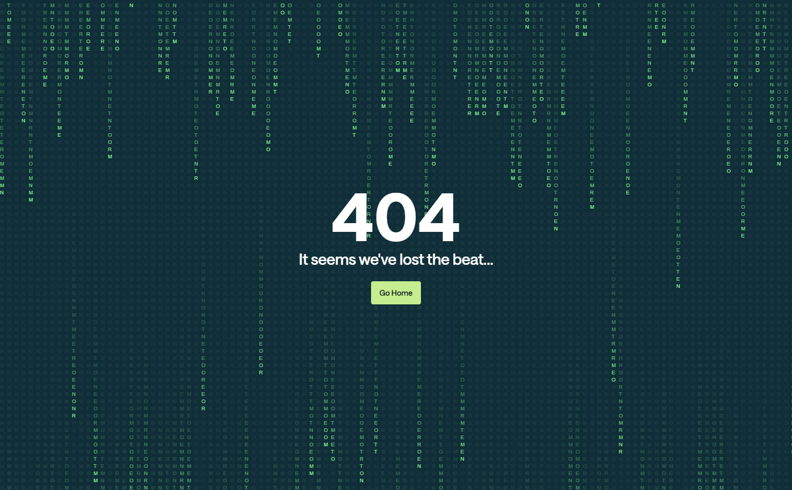 404 Error @Metronome