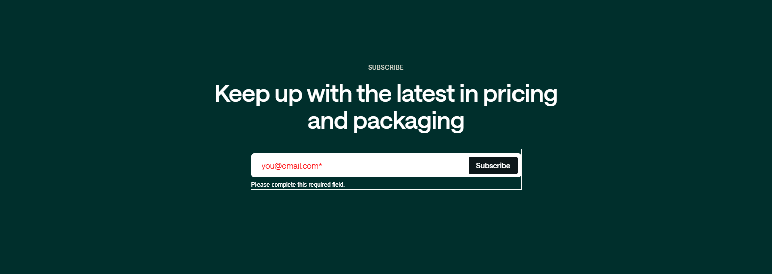 Newsletter Signup @Metronome