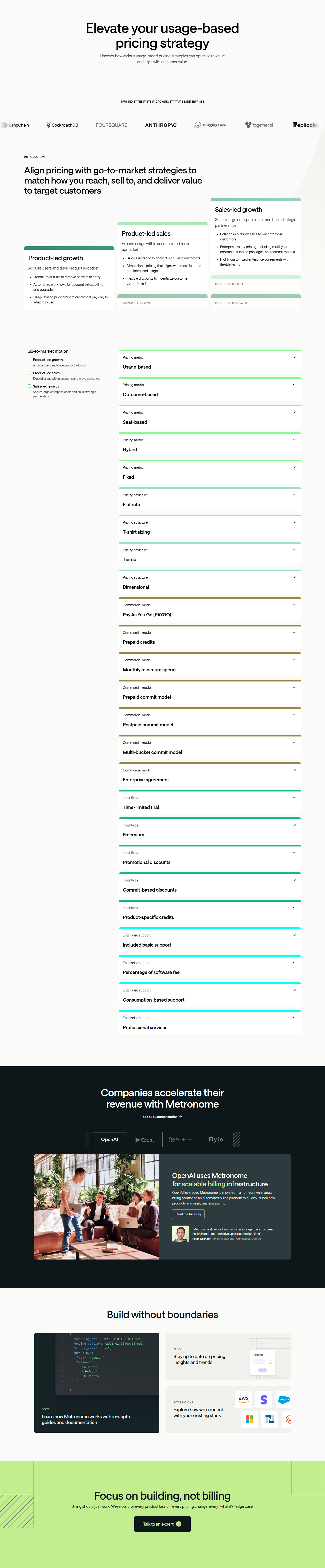 Product Page @Metronome