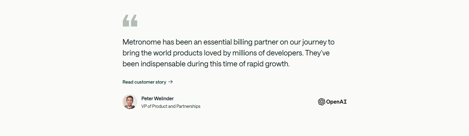 Testimonials Section @Metronome