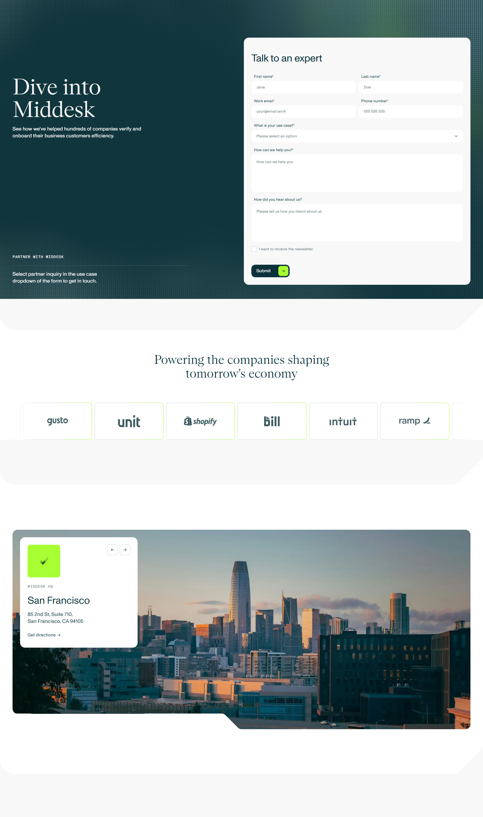 Contact Sales @Middesk