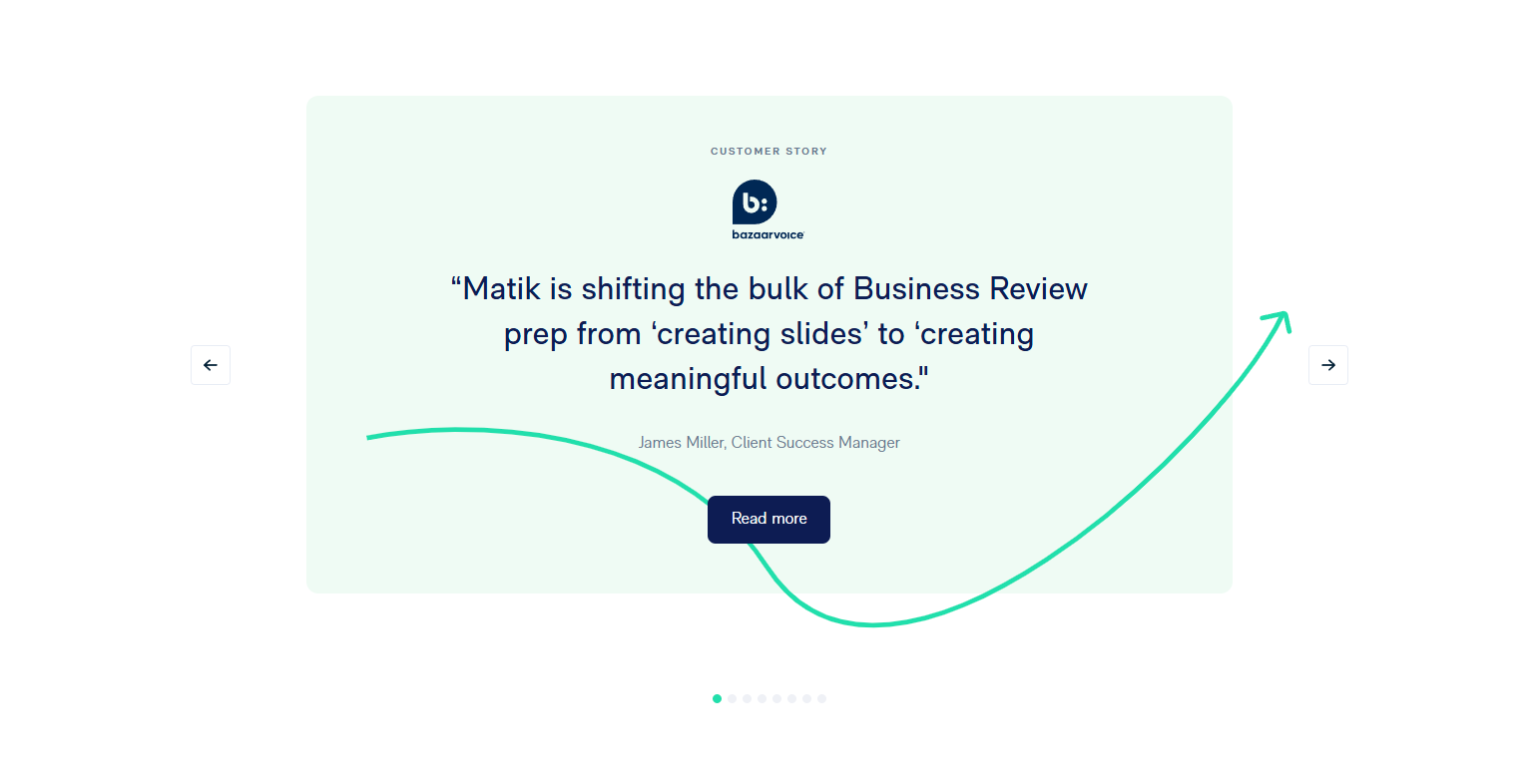 Testimonials Section @Matik