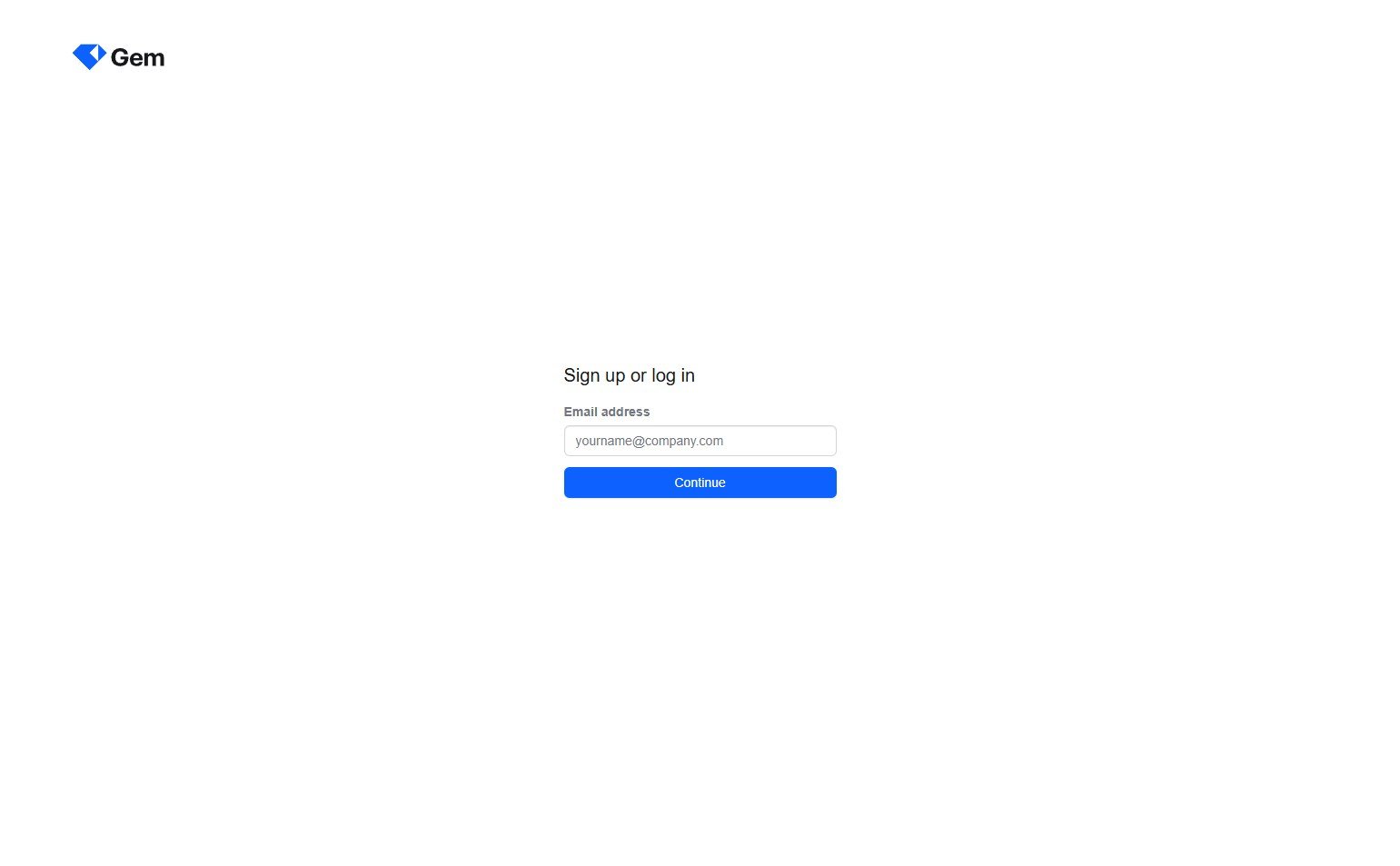 Login @Gem