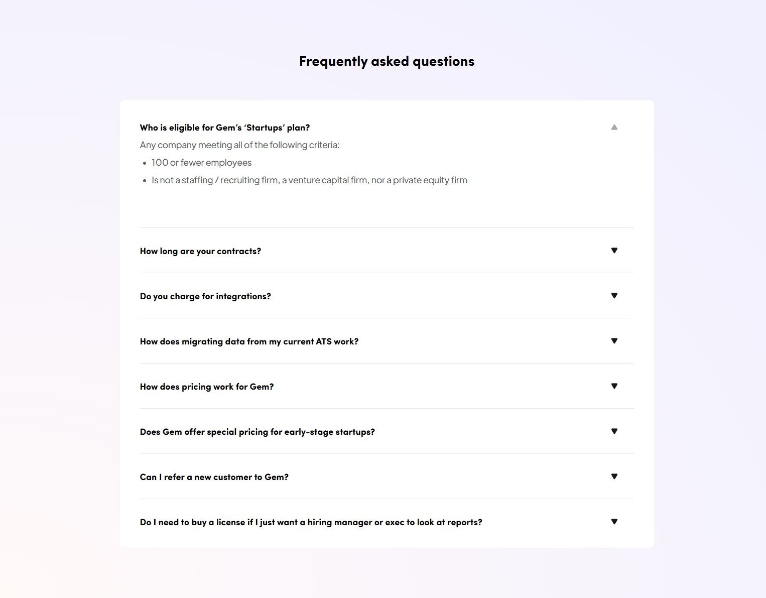 FAQ @Gem