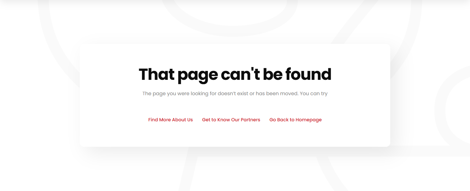 404 Error @Restaurant365