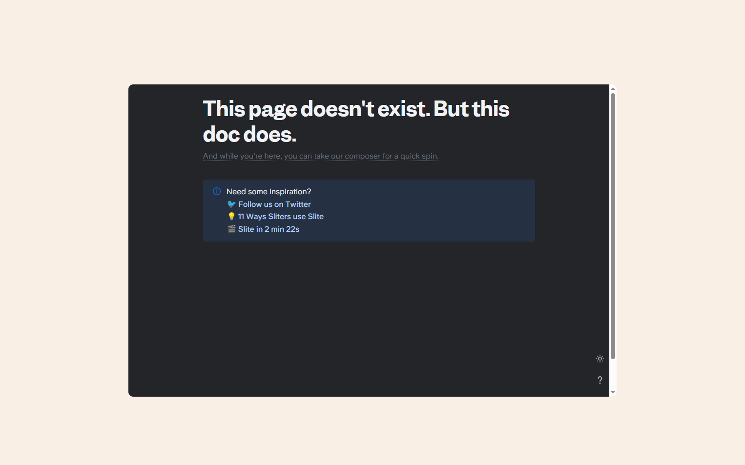 404 Error @Slite