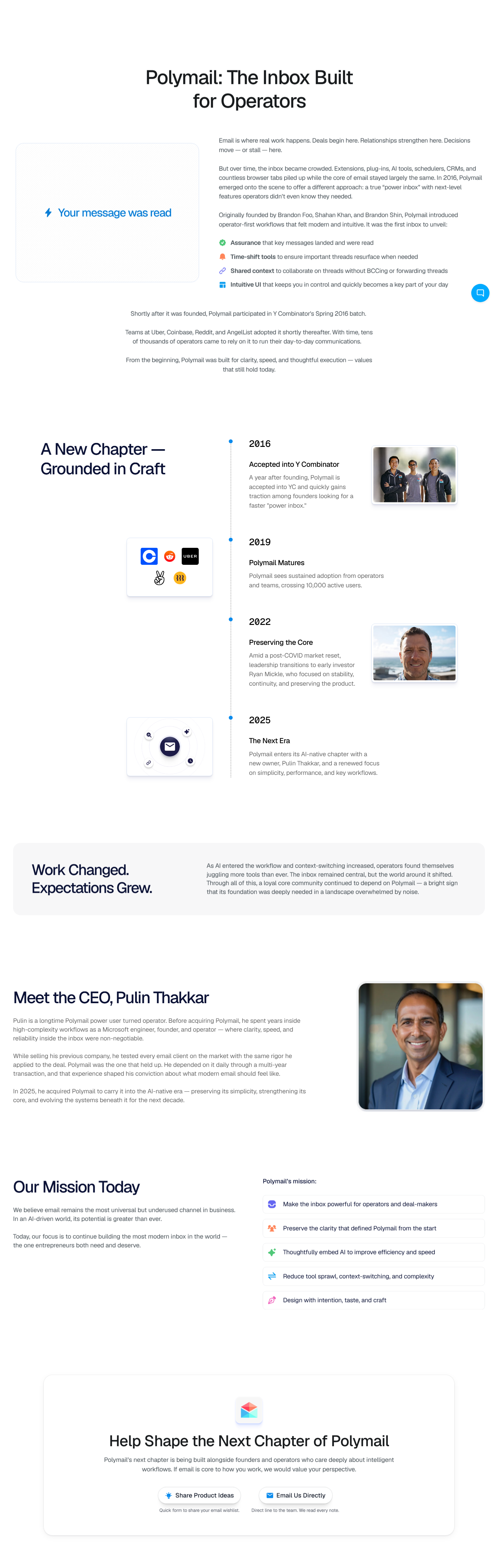 About Us @Polymail