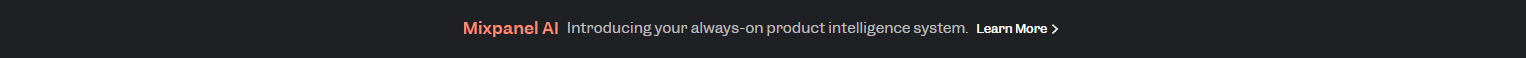 Annoucement Banner @Mixpanel