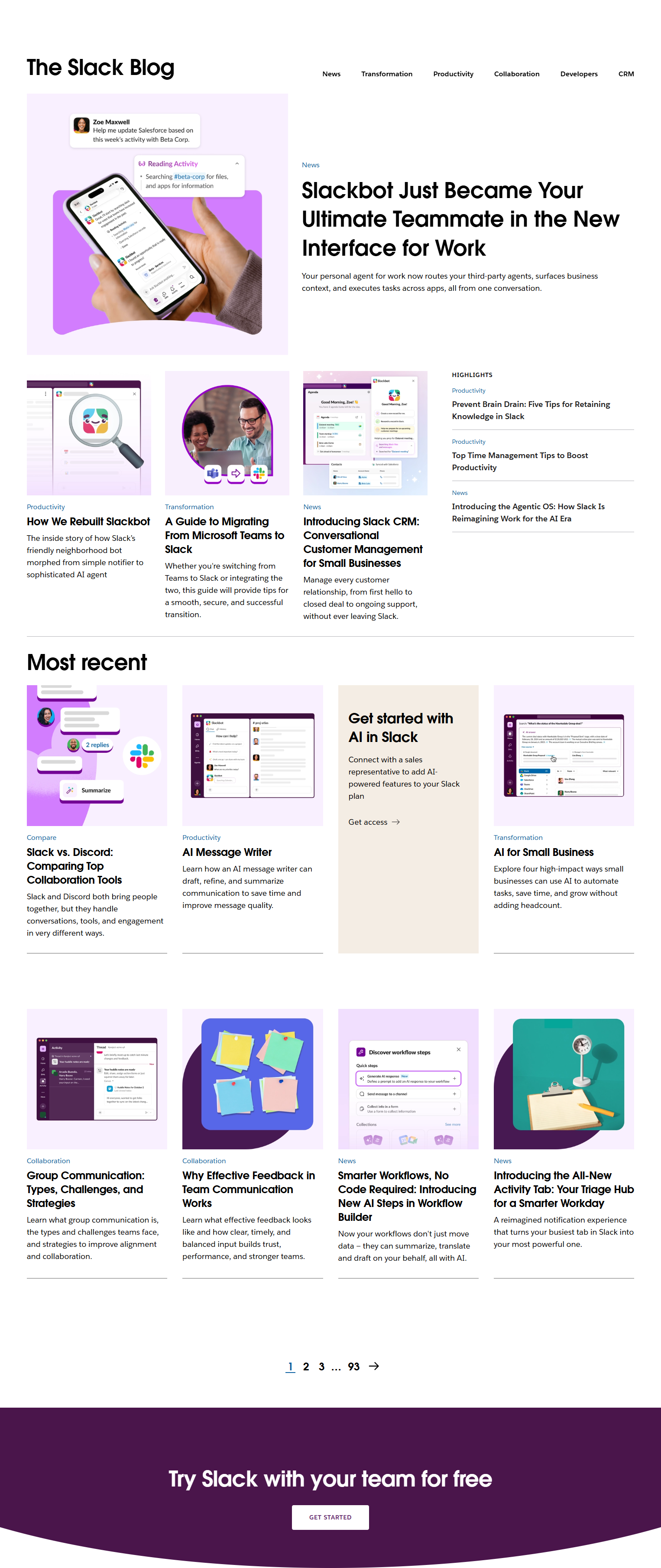 Blog Index @Slack
