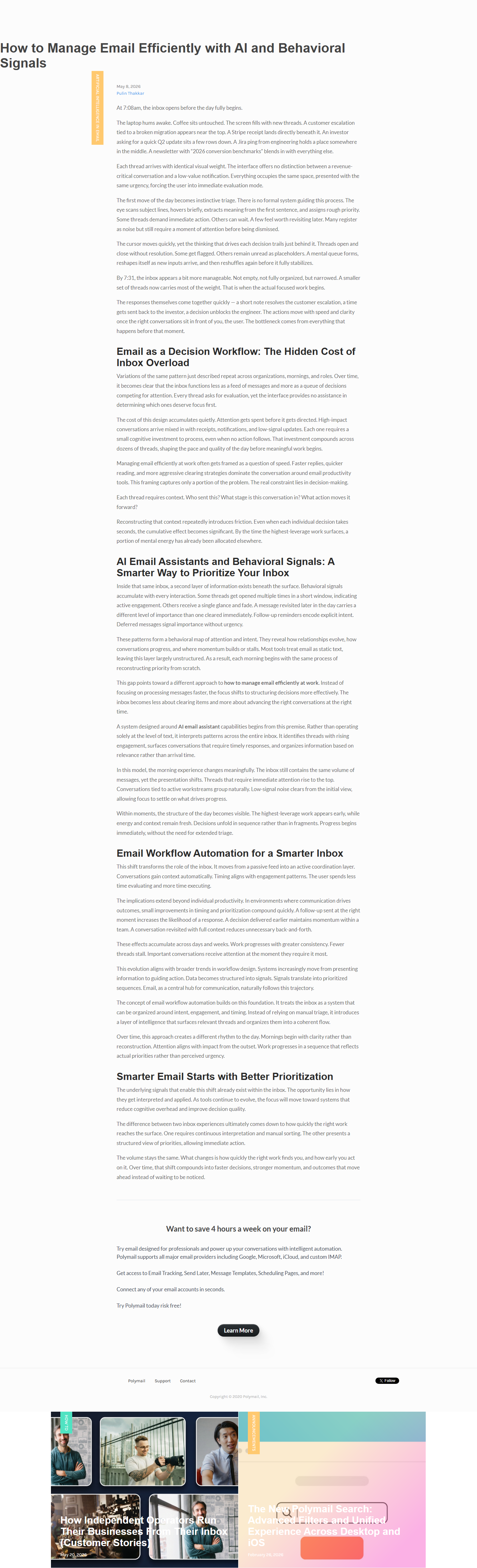 Blog Post @Polymail