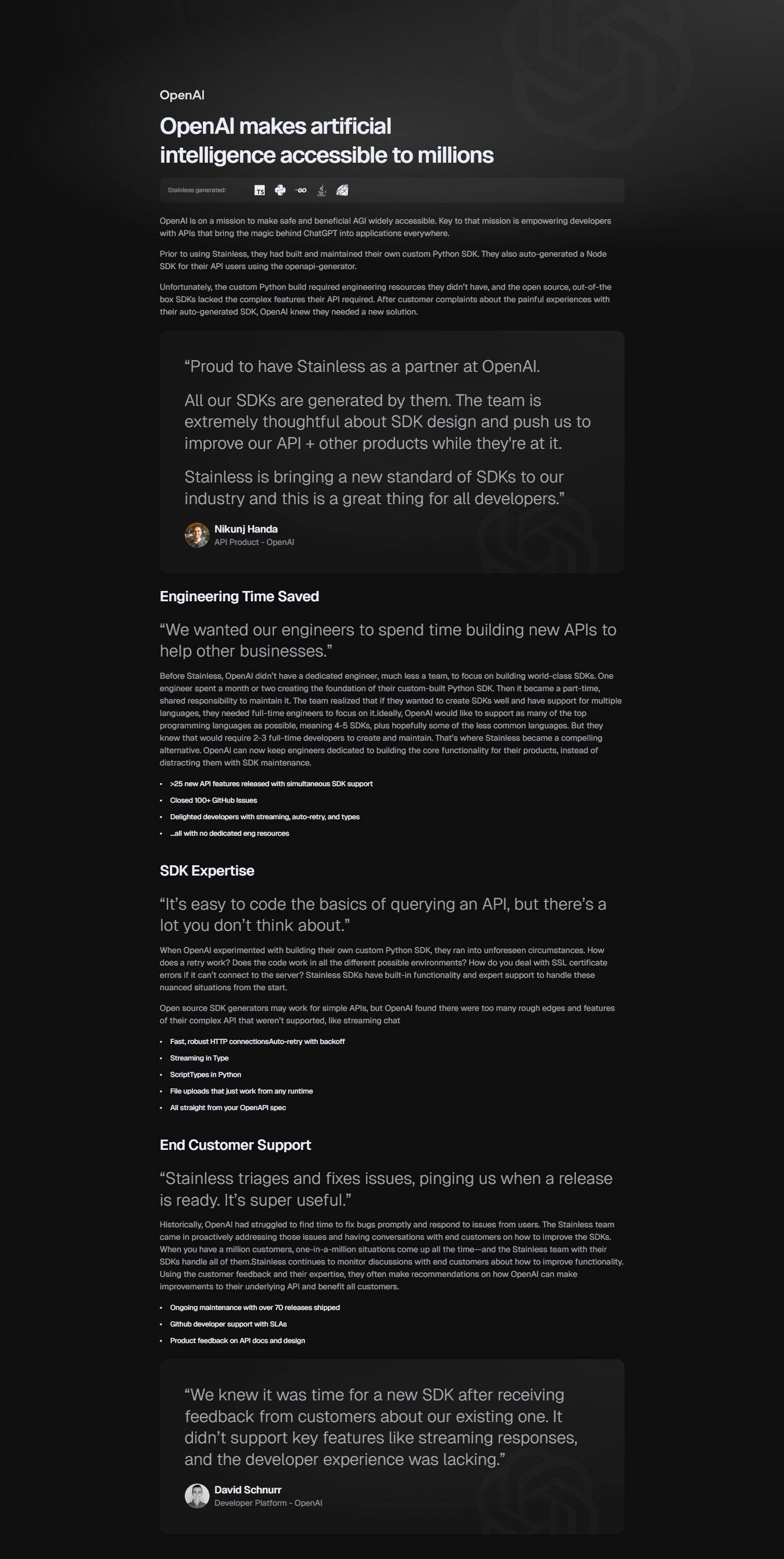 Case Study @Stainless