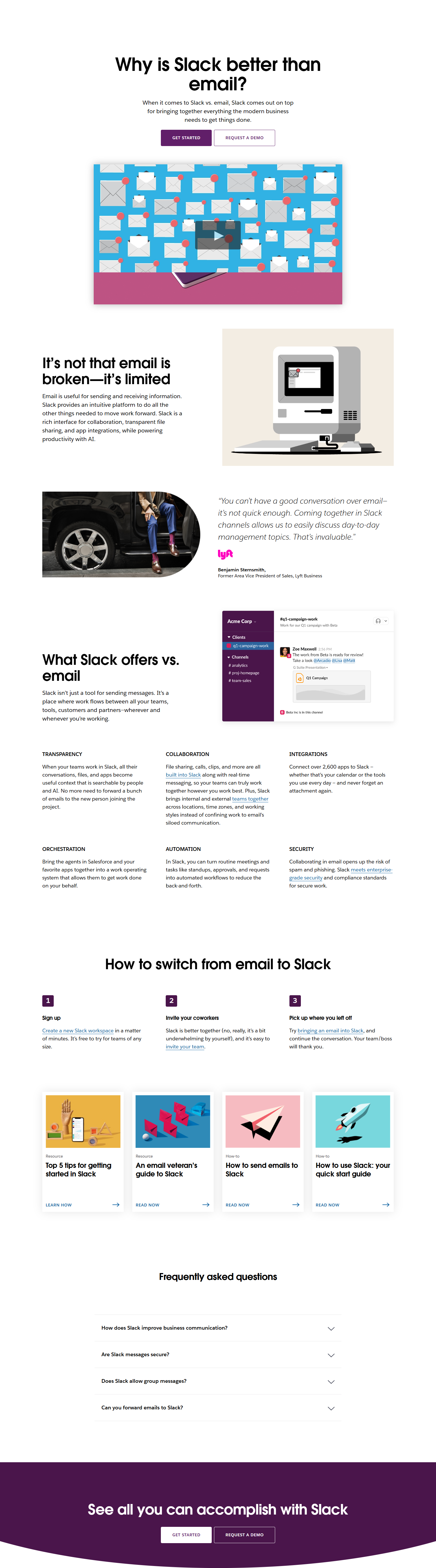 Comparison @Slack