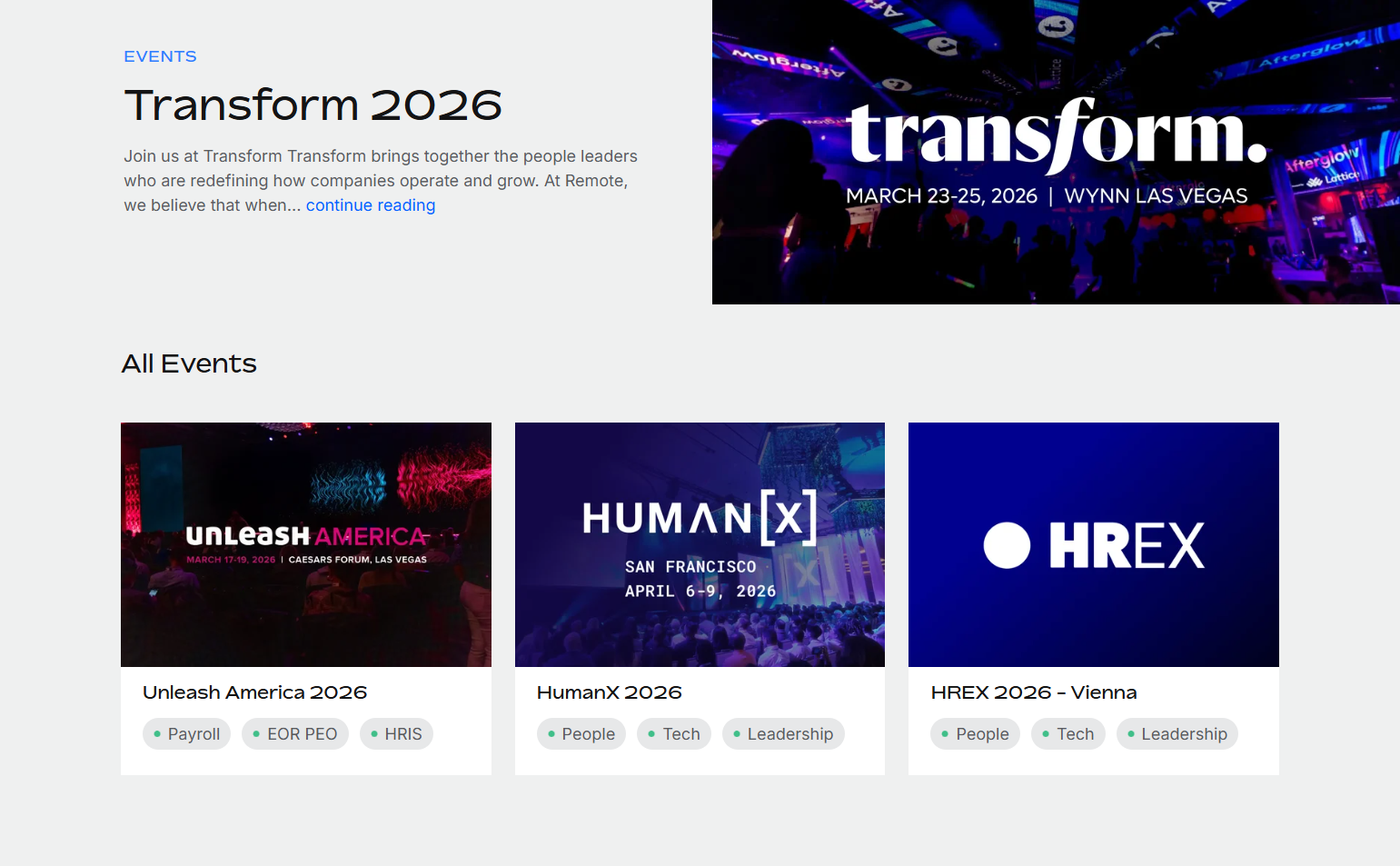 Events / Webinars @Remote