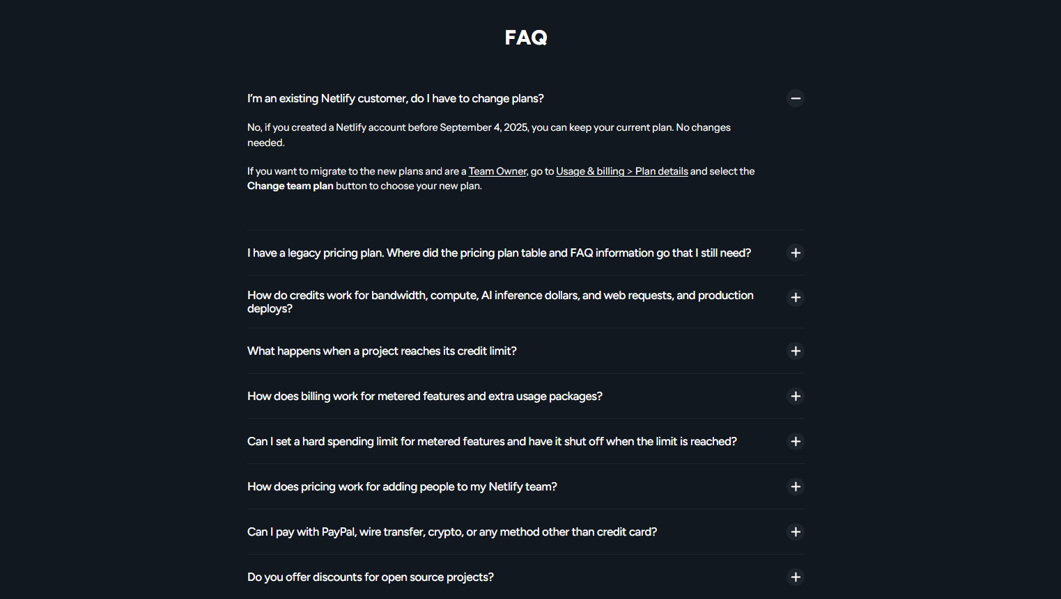 FAQ @Netlify