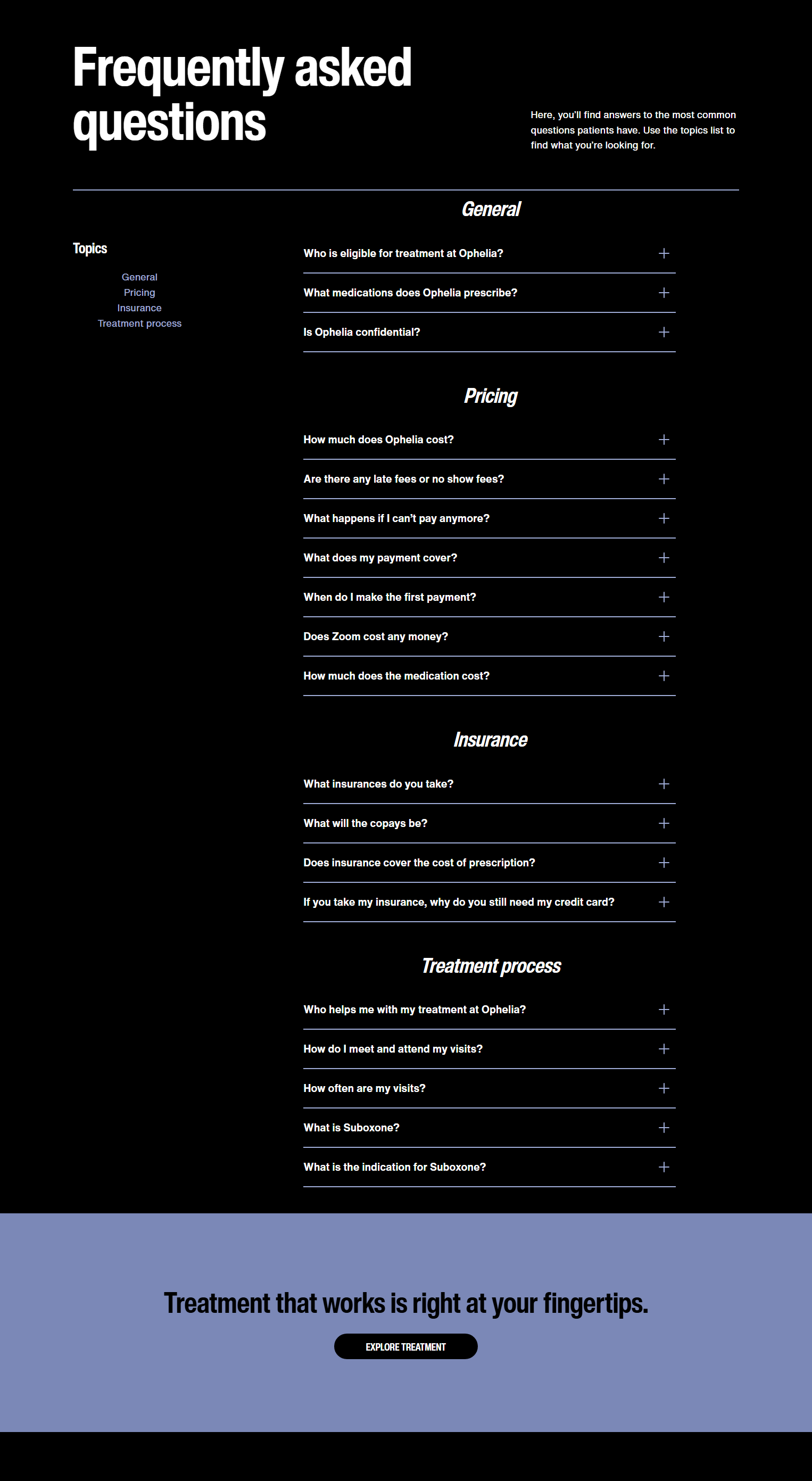 FAQ @Ophelia