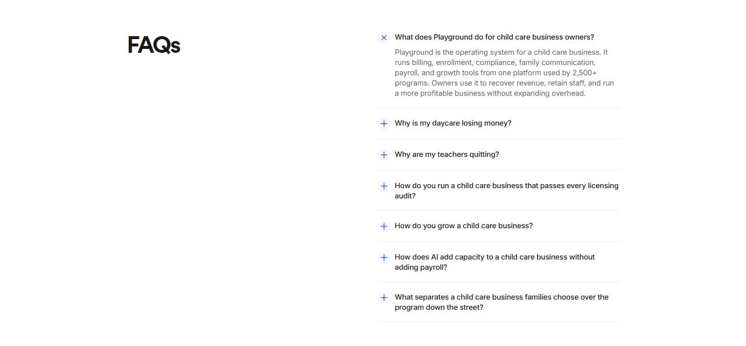 FAQ @Playground