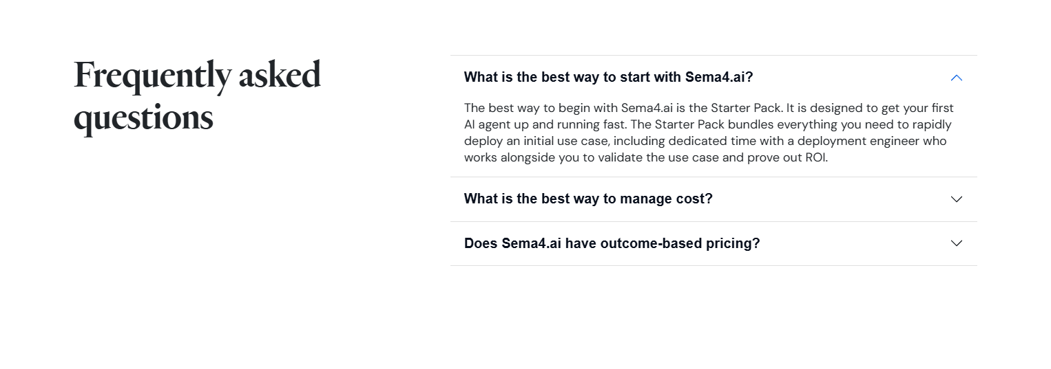FAQ @Sema4.ai