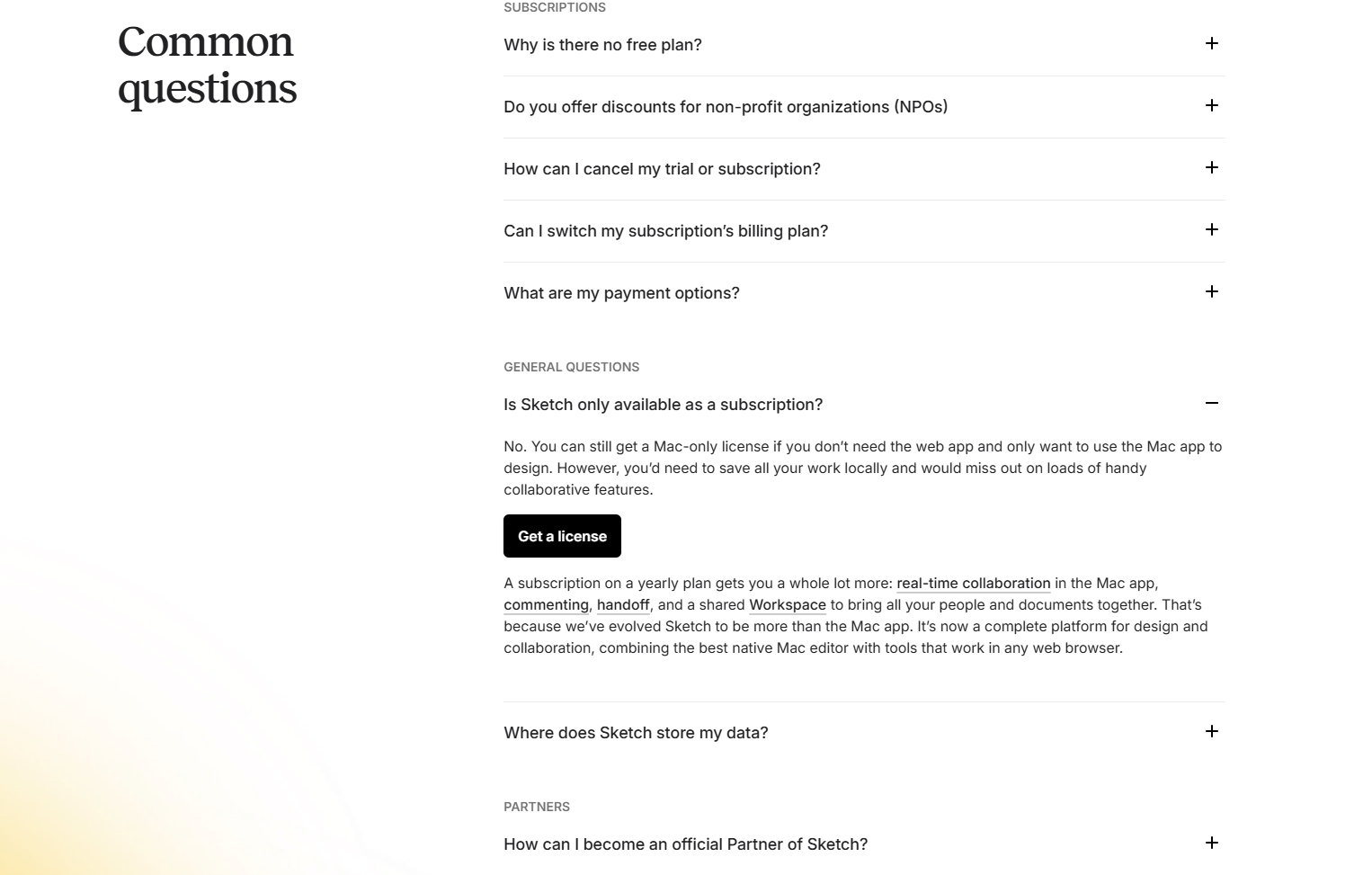 FAQ @Sketch