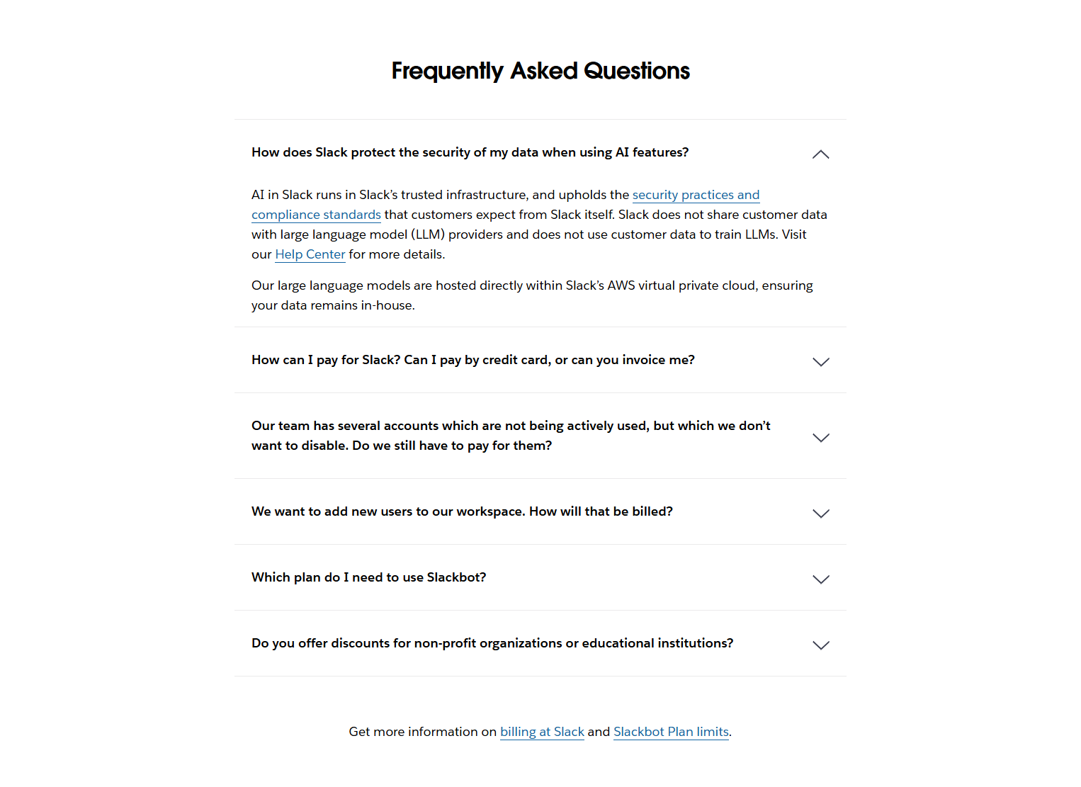 FAQ @Slack