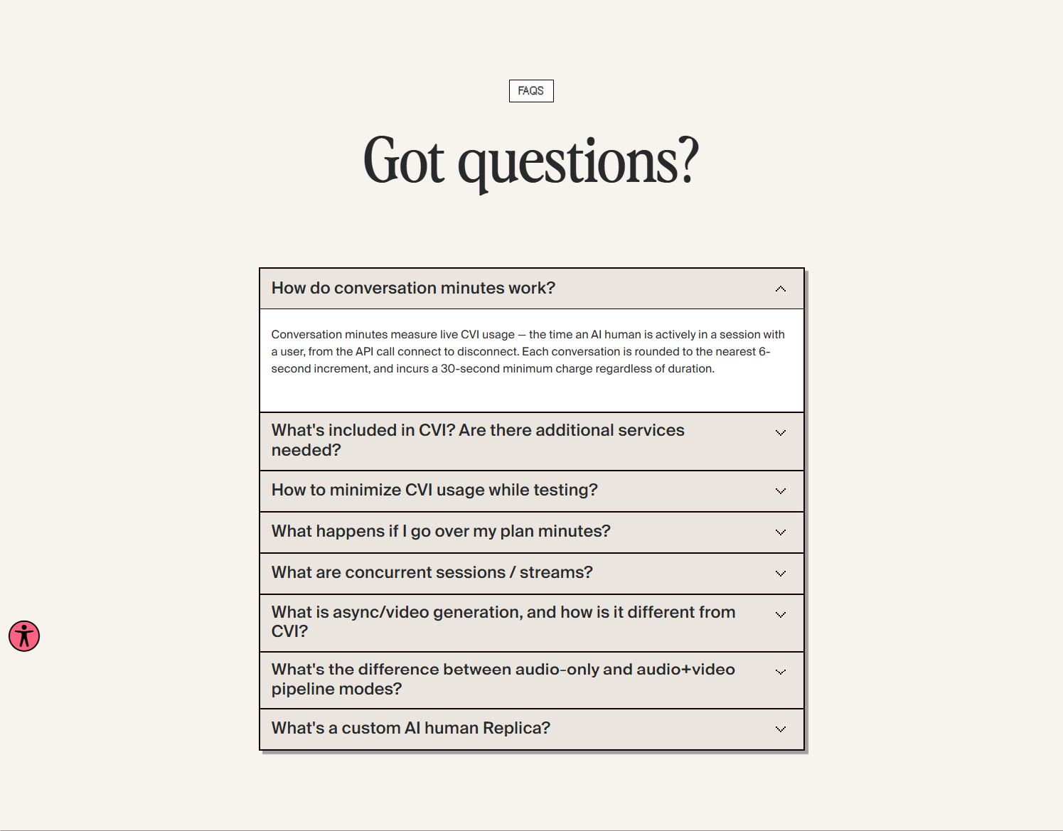 FAQ @Tavus