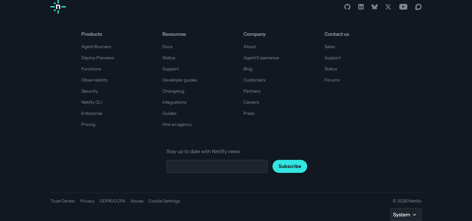 Footer @Netlify