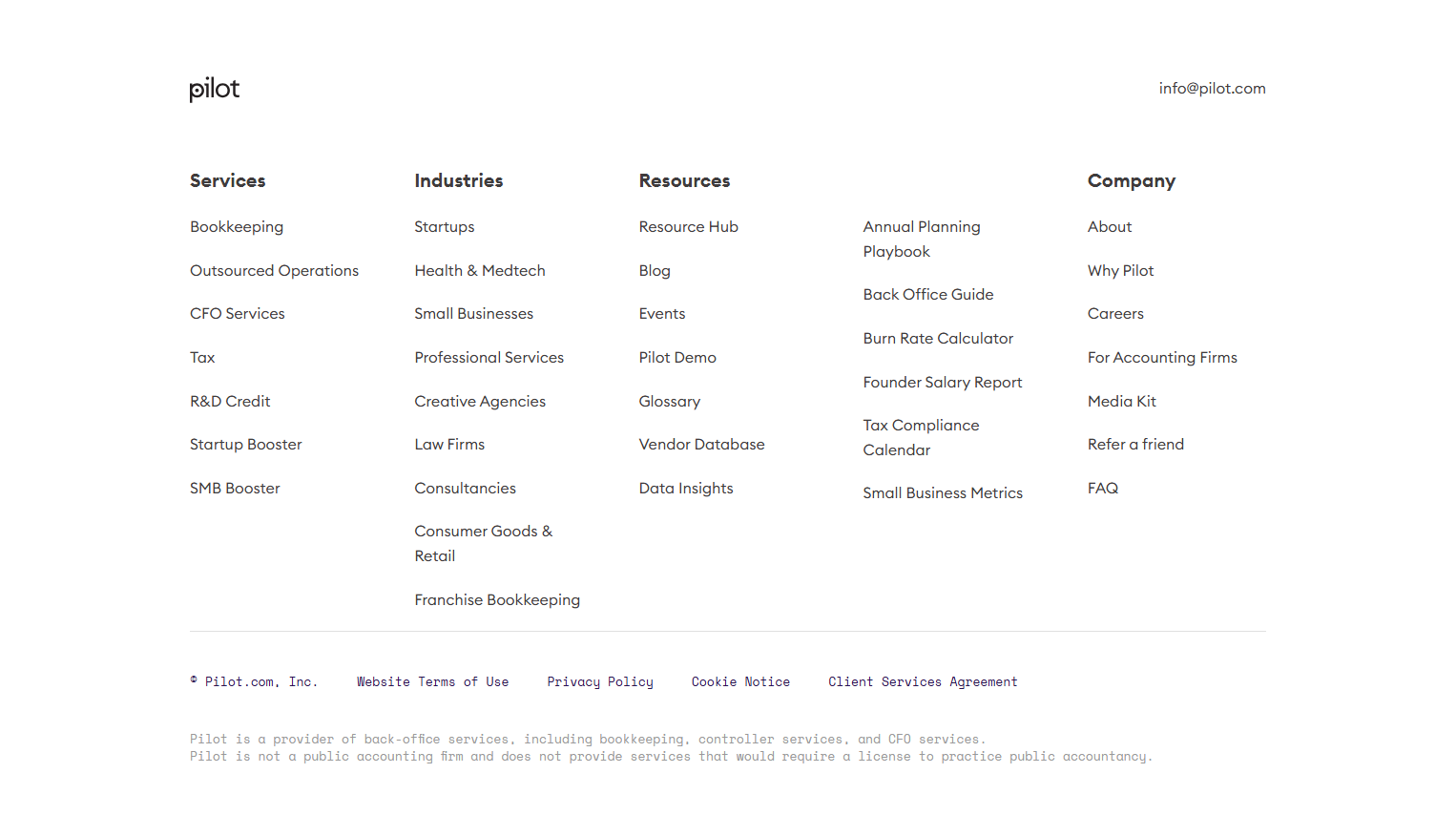 Footer @Pilot
