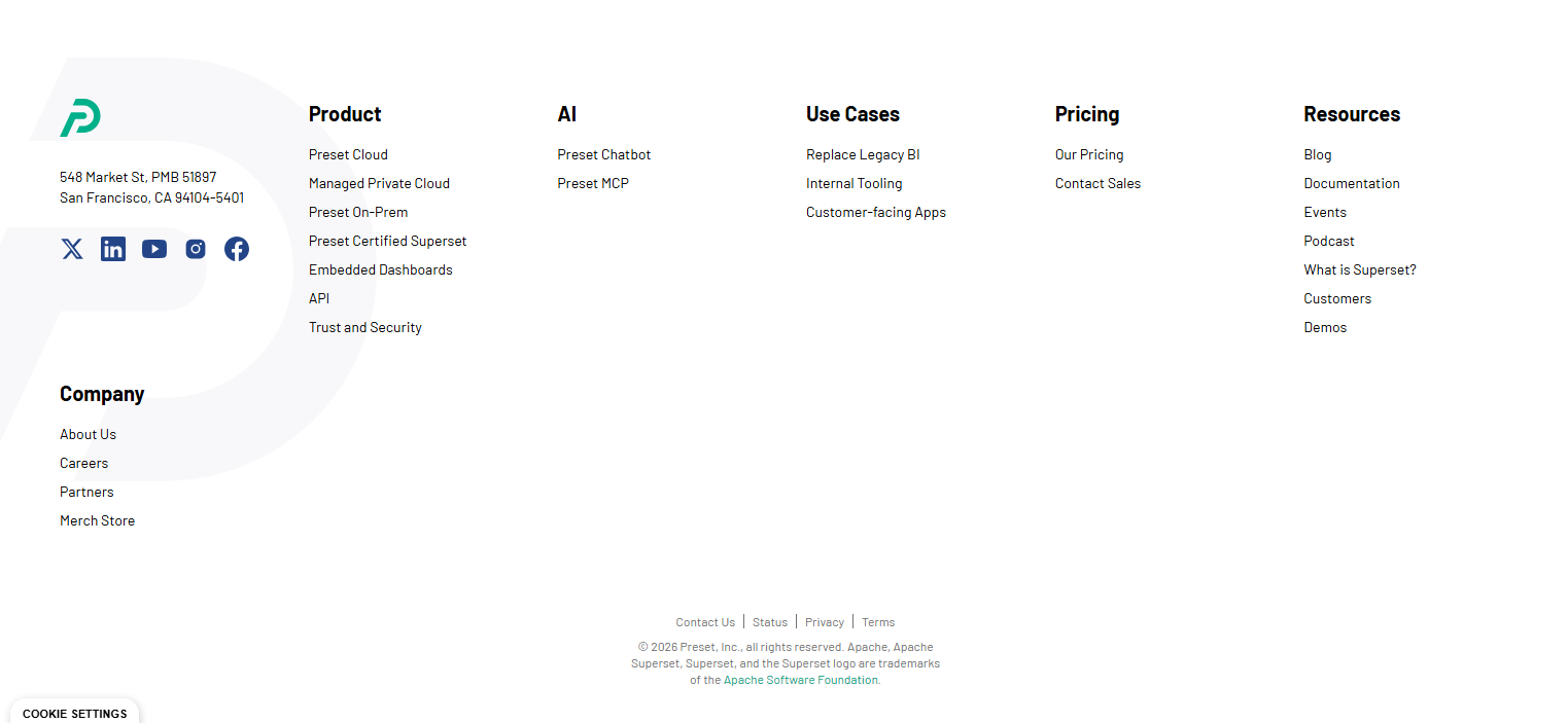 Footer @Preset