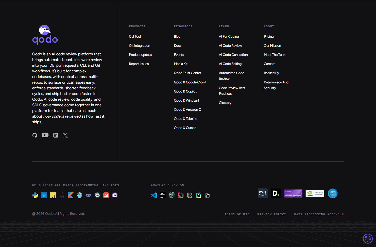 Footer @Qodo
