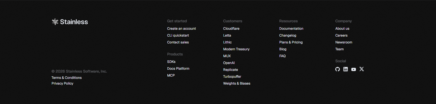 Footer @Stainless