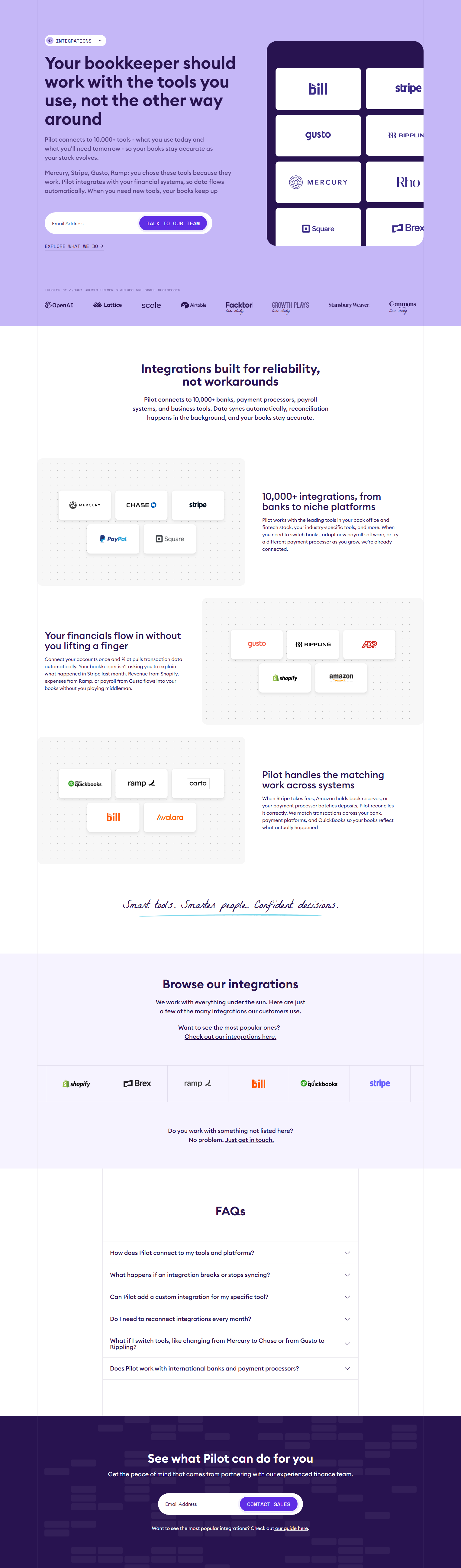 Integrations @Pilot