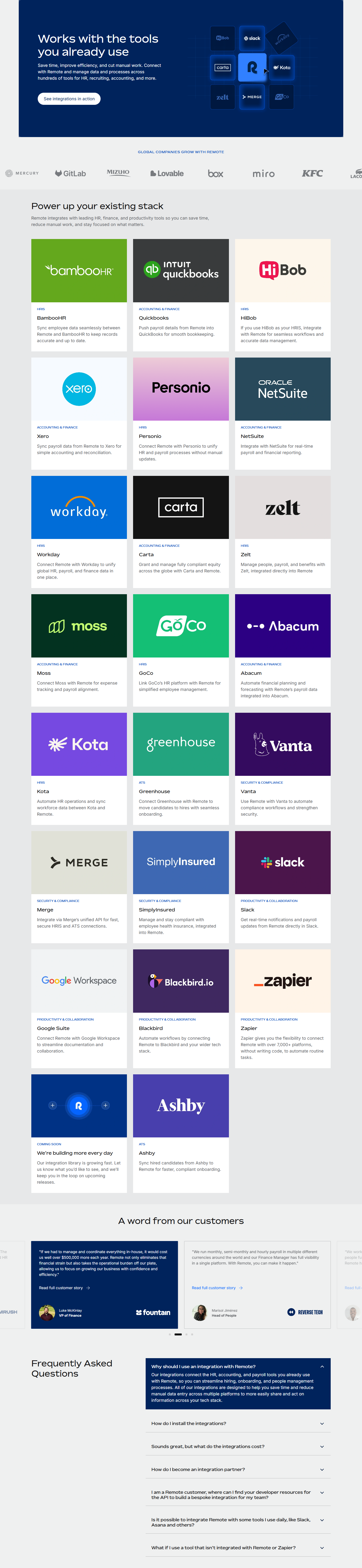 Integrations @Remote