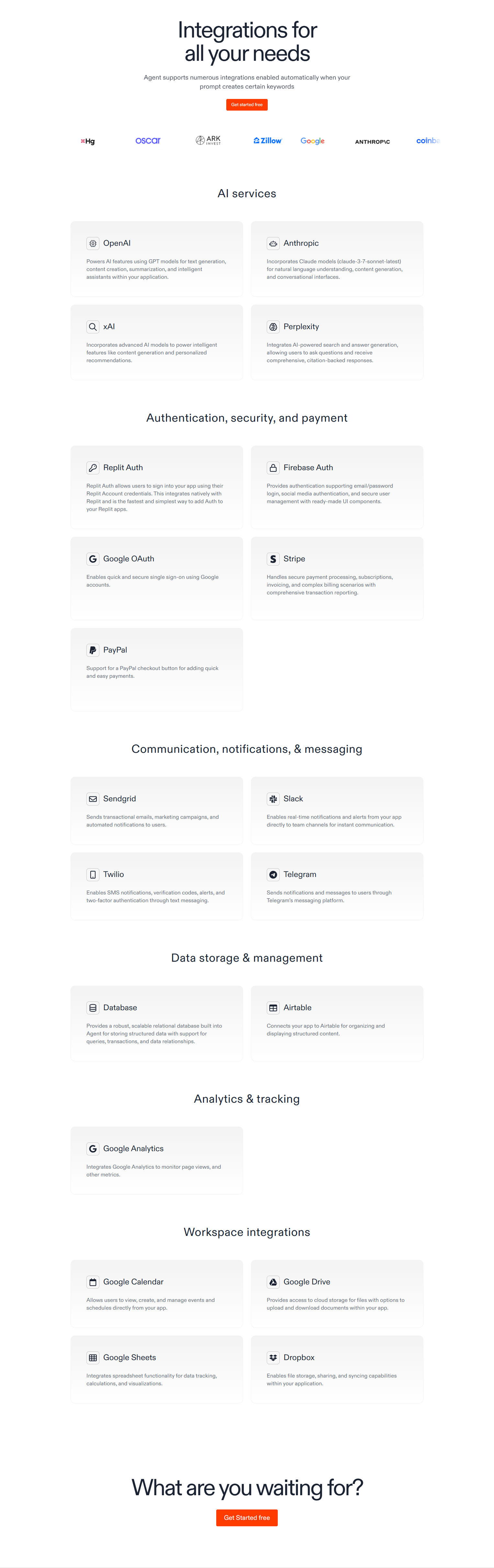 Integrations @Replit