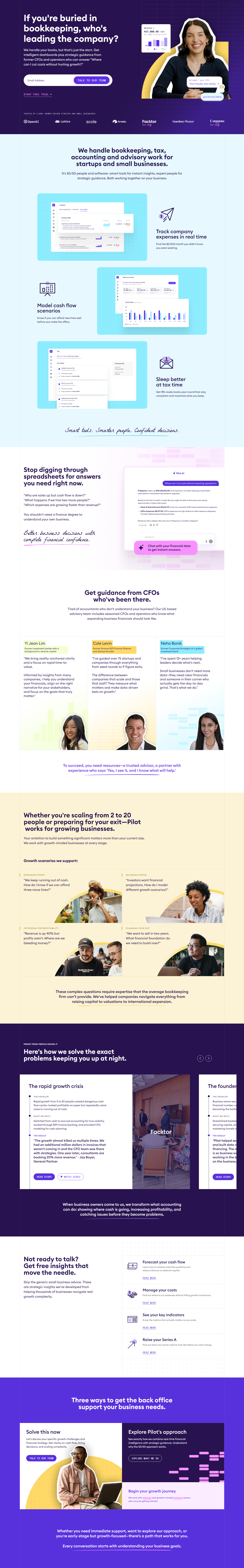Landing Page @Pilot