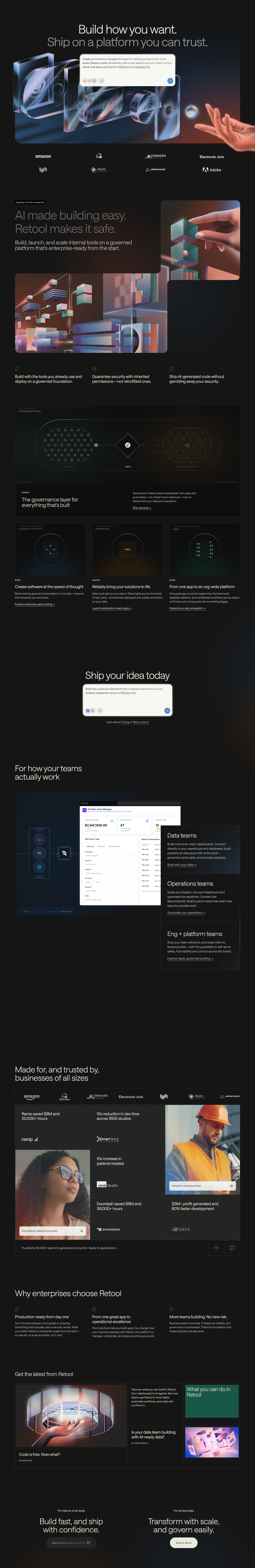 Landing Page @Retool