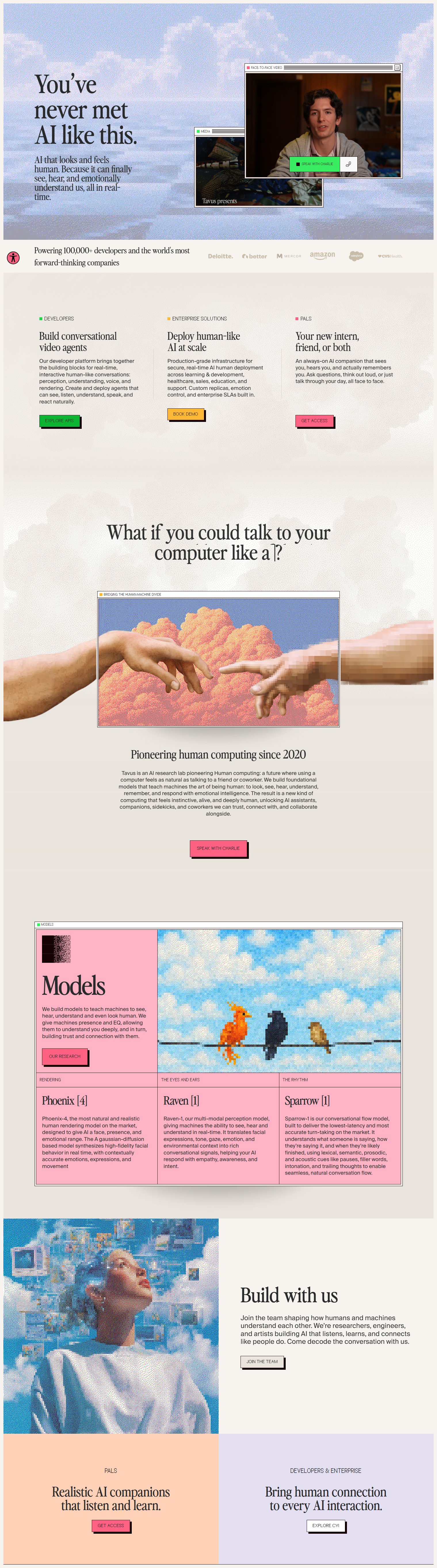 Landing Page @Tavus