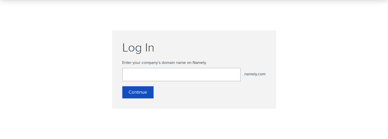 Login @Namely