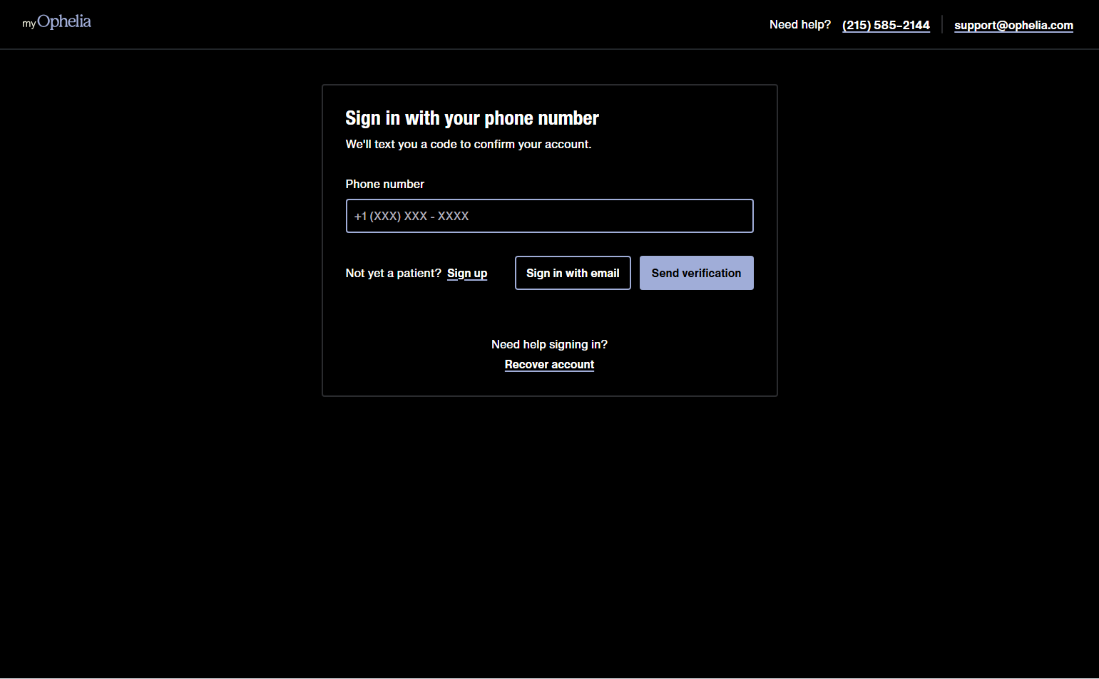Login @Ophelia